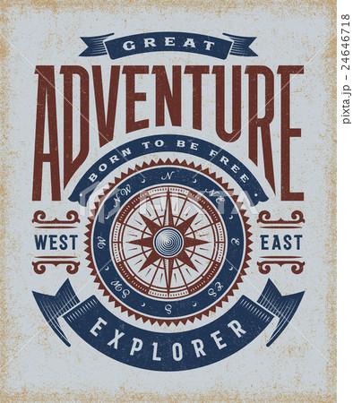 Vintage Great Adventure Typography Vintage Great Adventure Typography 24646718