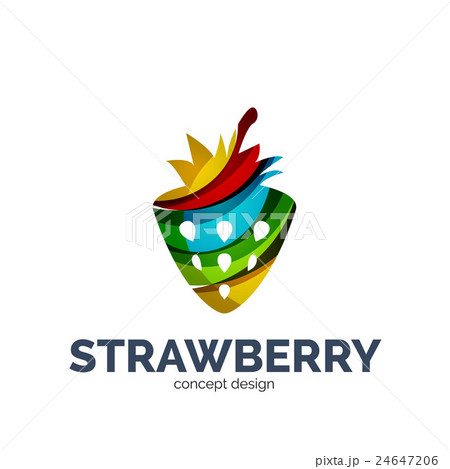 Vector creative abstract strawberry fruit logo Vector creative abstract strawberry fruit logo 24647206