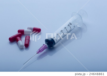 Medical syringe with injection Medical syringe with injection 24648861