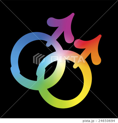 Gay Love Icon Rainbow Colored Gay Love Icon Rainbow Colored 24650694