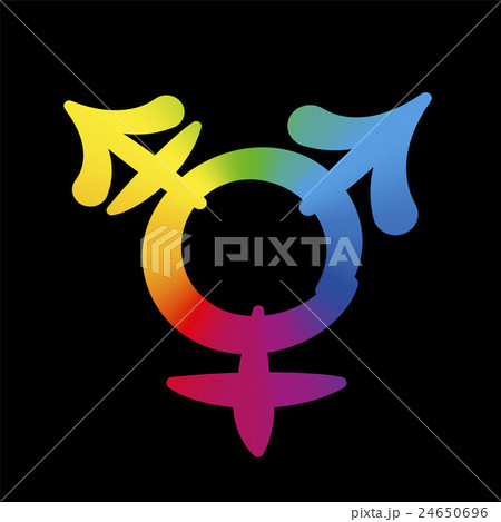 Transgender Icon Rainbow Colors Transgender Icon Rainbow Colors 24650696
