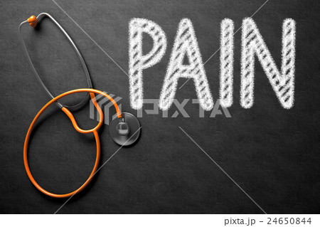Pain Concept on Chalkboard. 3D Illustration. Pain Concept on Chalkboard. 3D Illustration. 24650844