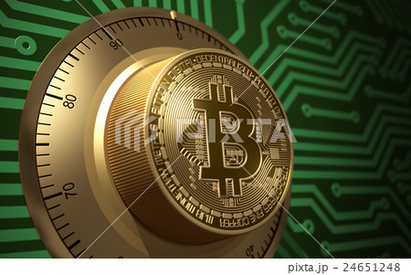 Concept Of Bitcoin Like A Electronic Safe Lock Concept Of Bitcoin Like A Electronic Safe Lock 24651248
