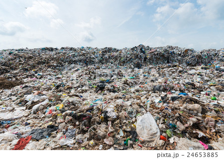 garbage in Municipal landfill for household waste 24653885