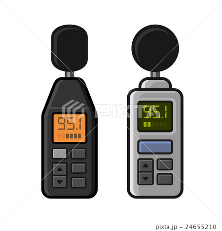 Sound Level Meter Set on White Background. Vector Sound Level Meter Set on White Background. Vector 24655210
