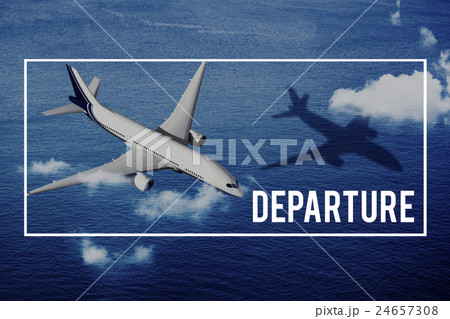Departure Airport Destination Depart Deviation Concept 24657308