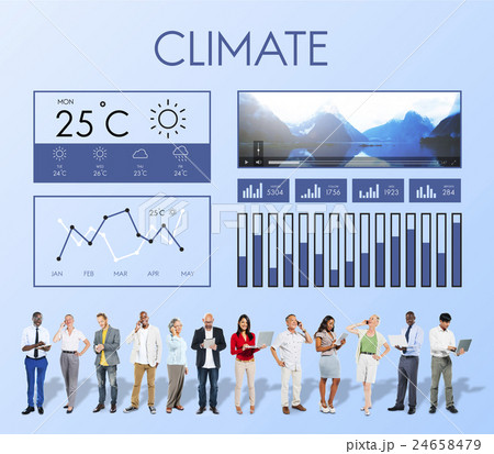 Weather Condition News Report Climate Forecasting Meteorology Temperature Concept 24658479