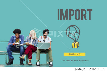 Import Freight International Logistics Merchandise Concept 24659383