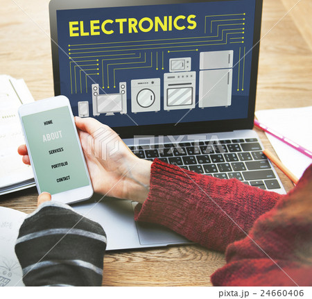 Electronics Capacitor Contemporary Technology Concept Electronics Capacitor Contemporary Technology Concept 24660406