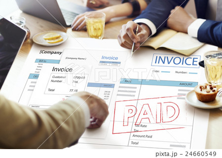Invoice Bill Paid Payment Financial Account Concept Invoice Bill Paid Payment Financial Account Concept 24660549