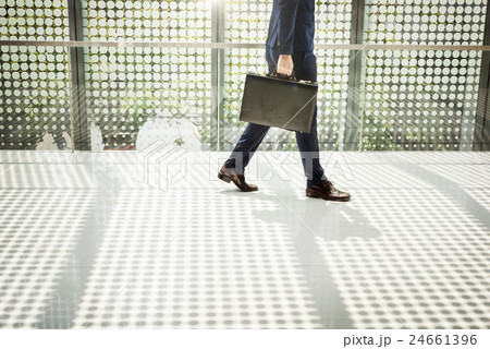 Business Man Going Walking to Work Concept 24661396