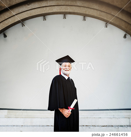 Senior Adult Graduation Success Concept Senior Adult Graduation Success Concept 24661456
