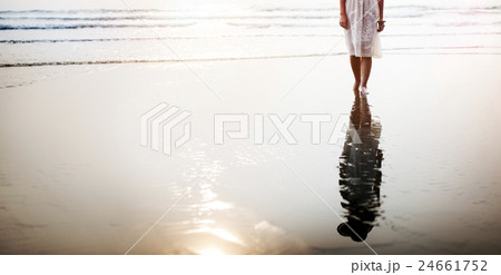 Female Outdoors Beach Relax Concept 24661752