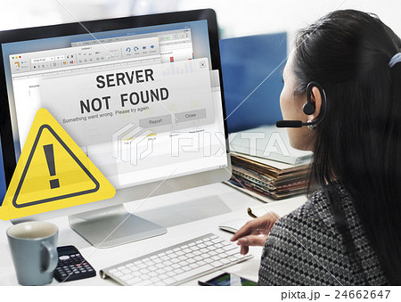 Server Not Found Error Inaccessible Concept 24662647