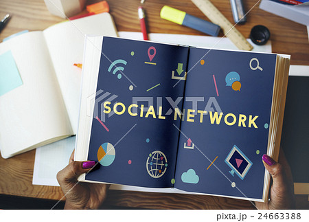 Technology Connection Online Sharing Multimedia Concept 24663388