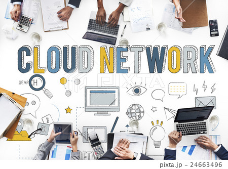 Cloud Network Connection Data Information Storage Concept 24663496