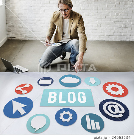 Blog Blogging Content Website Online Concept Blog Blogging Content Website Online Concept 24663534