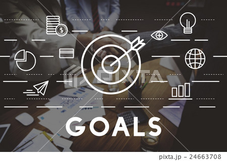 Bull's Eye Goal Mission Icon Graphics Concept 24663708