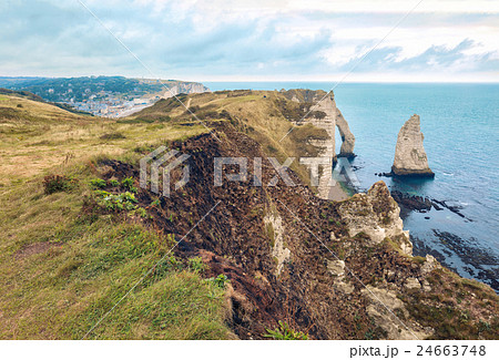 famouse Etretat arch rock, France 24663748
