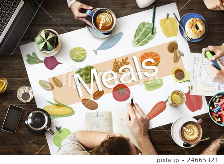 Meals Cuisine Culinary Dining Food Beverage Concept Meals Cuisine Culinary Dining Food Beverage Concept 24665321