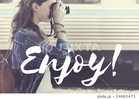 Enjoy Every Moment Life happiness Love live Concept 24665473
