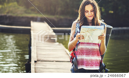 Map Direction Journey Wanderlust Explore Route Concept 24666067