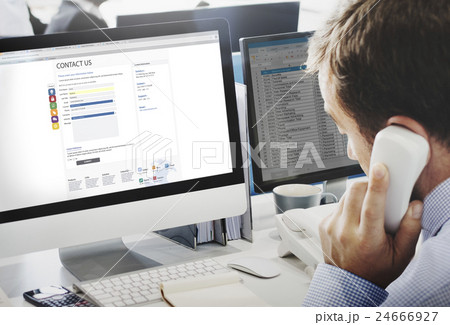 Contact Us Form Digital Web Page Concept 24666927