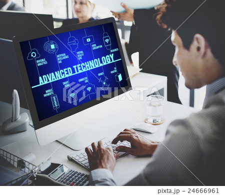 Advanced Technology Connected Drones Technology Concept 24666961