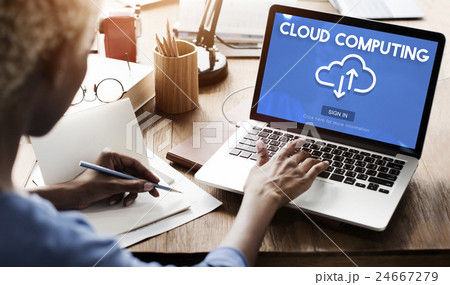 Cloud Computing Network Storage Technology Data Concept 24667279