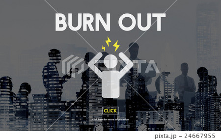 Burn Out Depressed Employee Exhausted Tired Concept 24667955