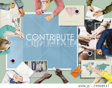 Team Teamwork Help Share Contribute Concept 24668637