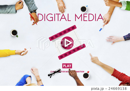 Digital Media Entertainment Technology Connection Concept 24669138