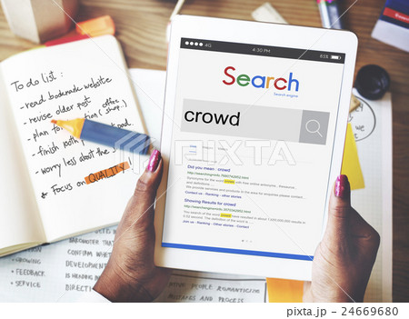 Crowd Large Group of People Diversity Concept 24669680