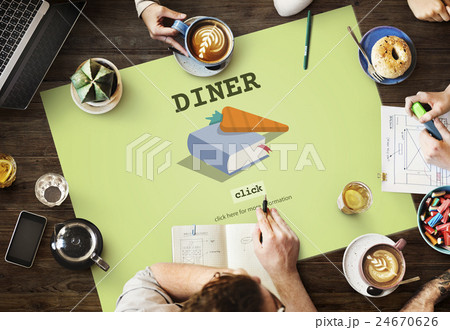 Diner Cook Book Meal Preparation Concept 24670626