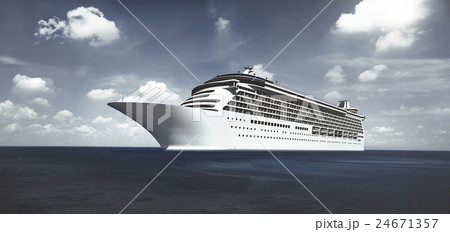 Sea Route Cruise Skyline Summer Concept 24671357