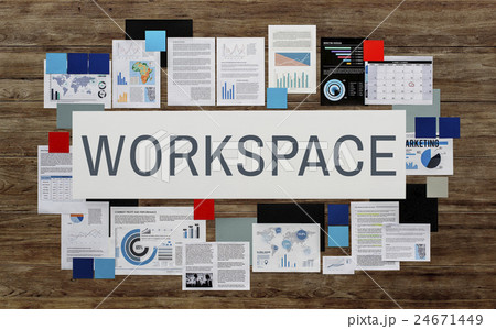 Workspace Office Stationary Workplace Concept Workspace Office Stationary Workplace Concept 24671449
