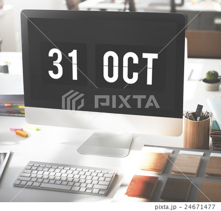 Time And Date Clock Graphic Concept 24671477