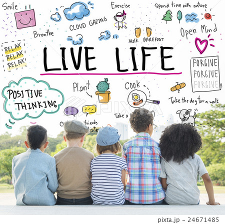 Positive Thinking Simple Life Graphic Concept 24671485