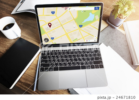 Map Location Information Web Layout Concept 24671810