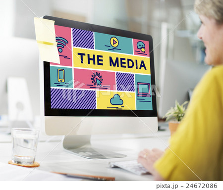 Media Computer Communication Intrnet Information Concept Media Computer Communication Intrnet Information Concept 24672086