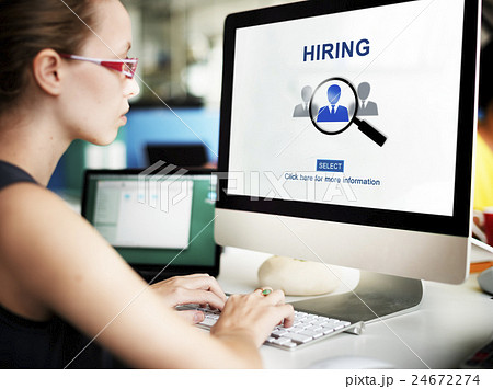 Hiring Occupation Recruitment Headhunting Jobs Concept 24672274