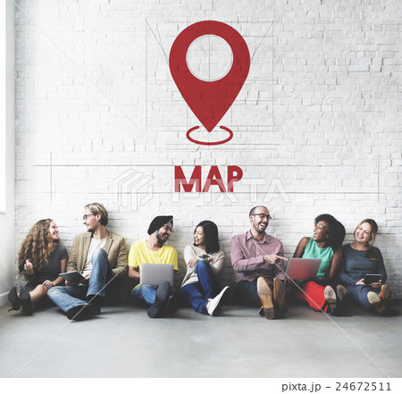 Navigation Location Mapping Destination Technology Graphic Concept 24672511