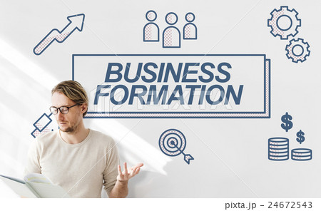 Business Formation Network Target Icons Graphic Concept Business Formation Network Target Icons Graphic Concept 24672543