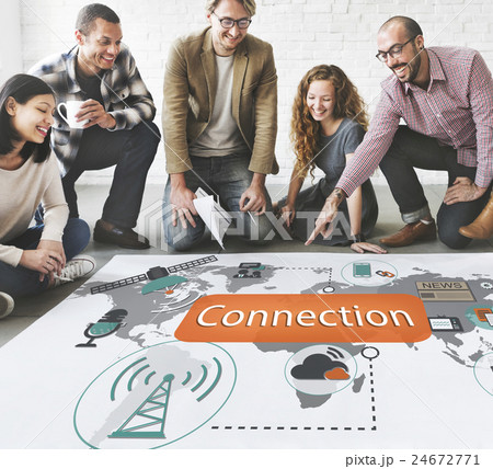 Connection Communication Interconnection Concept Connection Communication Interconnection Concept 24672771