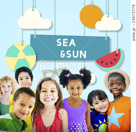 Beach Summer Time Vacation Sea & Sun Concept Beach Summer Time Vacation Sea & Sun Concept 24673778