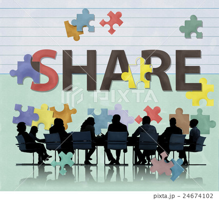 Share Distribution Exchange Communication Connection Concept 24674102
