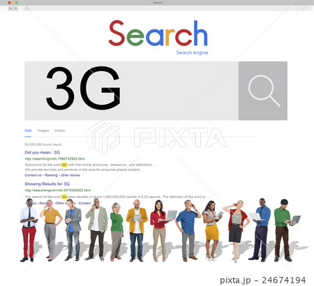 3G Technology Word Searching Discover Concept 24674194