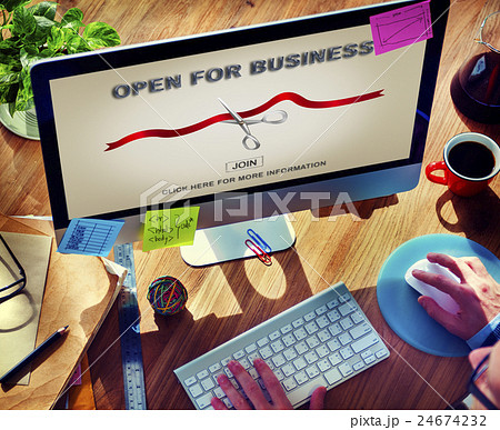 New Business Ribbon Cutting Celebration Event Concept New Business Ribbon Cutting Celebration Event Concept 24674232
