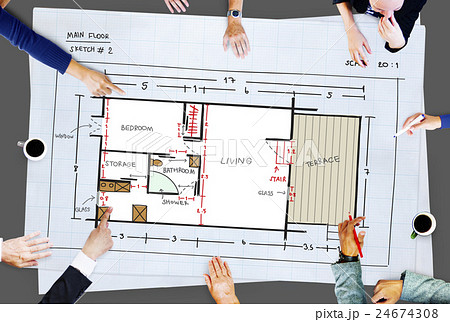 Blueprint Architecture Interior Design Structure Development Concept 24674308