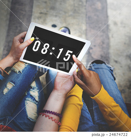 Time And Date Clock Graphic Concept 24674722